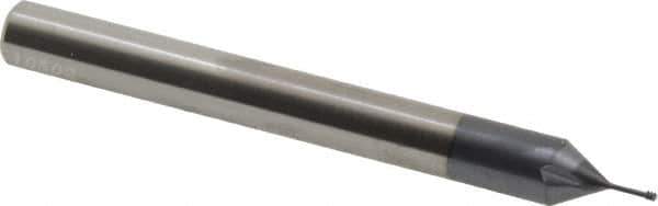 Carmex - #0-80 UNF, 0.045" Cutting Diam, 3 Flute, Solid Carbide Helical Flute Thread Mill - Internal Thread, 0.16" LOC, 2-1/2" OAL, 1/4" Shank Diam - Industrial Tool & Supply