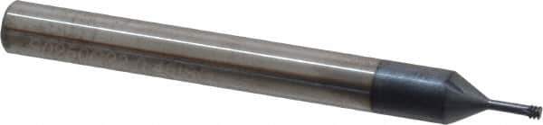 Carmex - M2.5x0.45 Metric Coarse, 0.077" Cutting Diam, 3 Flute, Solid Carbide Helical Flute Thread Mill - Internal Thread, 0.22" LOC, 2-1/2" OAL, 1/4" Shank Diam - Industrial Tool & Supply