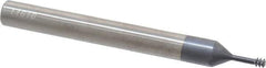 Carmex - #6-32 UNC, 0.1" Cutting Diam, 3 Flute, Solid Carbide Helical Flute Thread Mill - Internal Thread, 0.28" LOC, 2-1/2" OAL, 1/4" Shank Diam - Industrial Tool & Supply