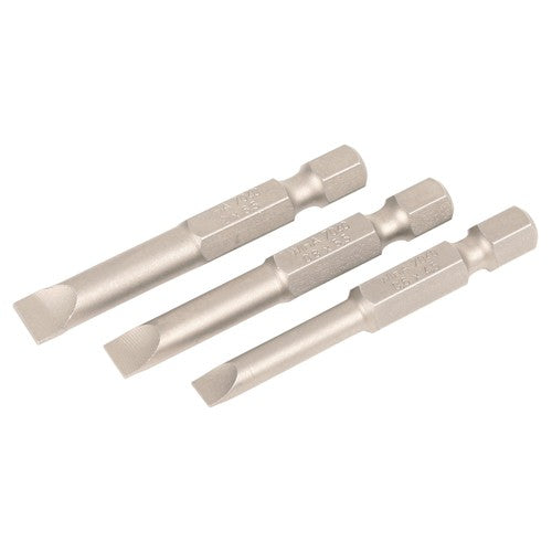 Slotted Power Bit Set 4.5 - 6.5mm (3 Bit Pack) - Industrial Tool & Supply
