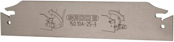 Seco - 0.984" Blade Height, 3/32" Blade Width, 5.91" OAL, Neutral Cut, Double End Indexable Cut-Off Blade - 2" Max Depth of Cut, 150.10A Blade, 150.10 Series - Industrial Tool & Supply