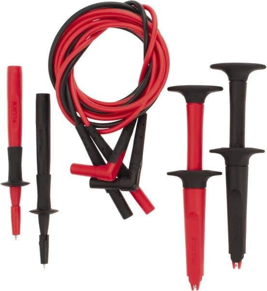 Fluke - Black/Red Electrical Test Equipment Leads - Use with Fluke 114, 115, 116 Digital Multimeters, Fluke 117 Electrician's Digital Multimeters with Noncontact Voltage & Fluke 123 Industrial Scopemeters Hand Held Oscilloscopes - Industrial Tool & Supply