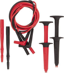 Fluke - Black/Red Electrical Test Equipment Leads Set - Industrial Tool & Supply