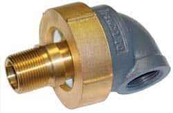 Barco - 2-1/2" Pipe, 2-1/2" Flange Thickness, 90° Casing, Straight Ball Swivel Joint - Bronze Ball & Nut with Iron Body, 340 psi Water, 240 psi Steam, Size Code 08, NPT Ends - Industrial Tool & Supply