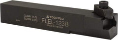 Tool-Flo - External Thread, Left Hand Cut, 3/4" Shank Width x 3/4" Shank Height Indexable Threading Toolholder - 4-1/2" OAL, FL 3R Insert Compatibility, FLE Toolholder, Series FLEL - Industrial Tool & Supply