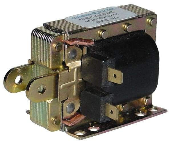 Guardian Electric - 430 Milliamp, 1/8 to 1 Inch Stroke, Push Force, Laminated Electrical Solenoid - 120 VAC Volt, Quick Connect, 2-1/2 Inch Long, 1.062 Inch Extended Length - Industrial Tool & Supply