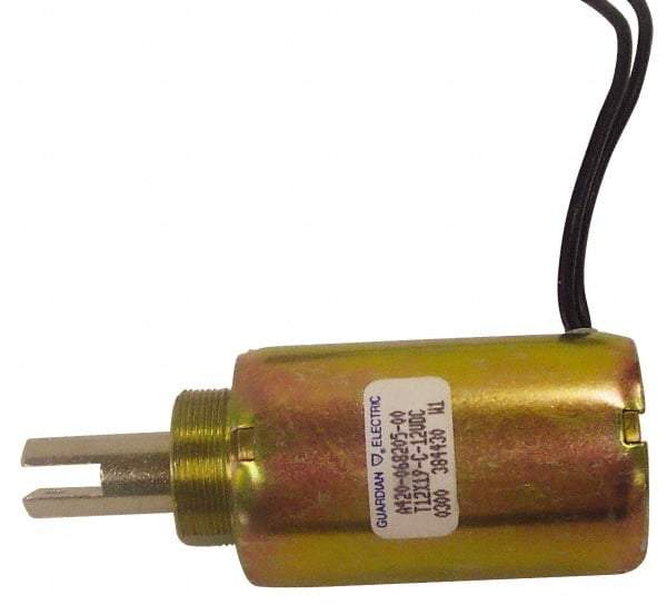 Guardian Electric - 333 Milliamp, 1/8 to 1 Inch Stroke, Pull Force, D Frame Electrical Solenoid - 120 VAC Volt, Quick Connect, 1.84 Inch Long - Industrial Tool & Supply
