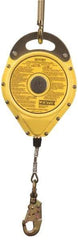 Gemtor - 30' Long, Stainless Steel Cable Self-Retracting Lifeline - 0.187" Diam, Swivel Locking Snap Hook Connector - Industrial Tool & Supply