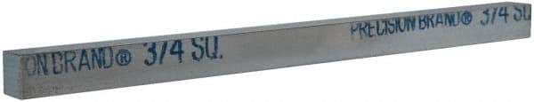 Made in USA - 12" Long x 3/4" High x 3/4" Wide, Zinc-Plated Key Stock - Low Carbon Steel - Industrial Tool & Supply