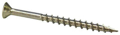 Value Collection - #10 Flat Head, Square Drive Stainless Steel Deck Screw - 4" OAL, Grade 305, Type 17 Point - Industrial Tool & Supply