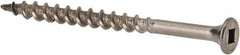 Value Collection - #8 Flat Head, Square Drive Stainless Steel Deck Screw - 2-1/2" OAL, Grade 305, Type 17 Point - Industrial Tool & Supply