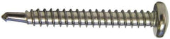 Value Collection - #8, Pan Head, Phillips Drive, 2" Length Under Head, #2 Point, Self Drilling Screw - Grade 410 Stainless Steel - Industrial Tool & Supply