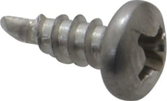 Value Collection - #6, Pan Head, Phillips Drive, 3/8" Length Under Head, #2 Point, Self Drilling Screw - Grade 410 Stainless Steel - Industrial Tool & Supply