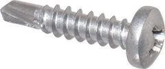 Value Collection - #6, Pan Head, Phillips Drive, 5/8" Length Under Head, #2 Point, Self Drilling Screw - Grade 410 Stainless Steel - Industrial Tool & Supply