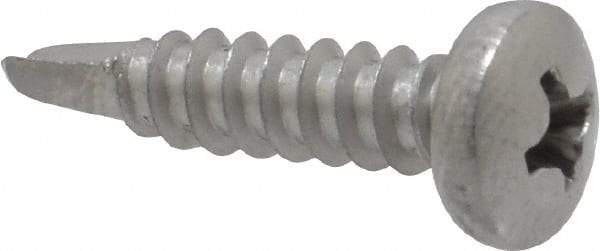 Value Collection - #8, Pan Head, Phillips Drive, 3/4" Length Under Head, #2 Point, Self Drilling Screw - Grade 410 Stainless Steel - Industrial Tool & Supply