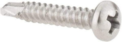 Value Collection - #8, Pan Head, Phillips Drive, 1" Length Under Head, #2 Point, Self Drilling Screw - Grade 410 Stainless Steel - Industrial Tool & Supply