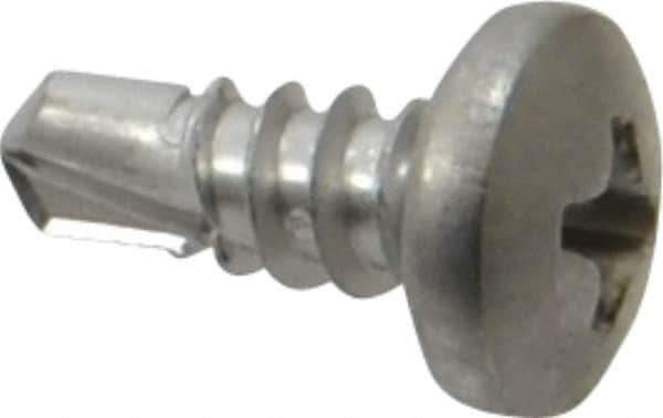 Value Collection - #10, Pan Head, Phillips Drive, 1/2" Length Under Head, #2 Point, Self Drilling Screw - Grade 410 Stainless Steel - Industrial Tool & Supply