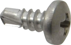 Value Collection - #10, Pan Head, Phillips Drive, 1/2" Length Under Head, #2 Point, Self Drilling Screw - Grade 410 Stainless Steel - Industrial Tool & Supply