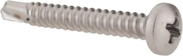 Value Collection - #10, Pan Head, Phillips Drive, 1-1/2" Length Under Head, #3 Point, Self Drilling Screw - Grade 410 Stainless Steel - Industrial Tool & Supply