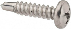 Value Collection - #12, Pan Head, Phillips Drive, 1" Length Under Head, #3 Point, Self Drilling Screw - Grade 410 Stainless Steel - Industrial Tool & Supply