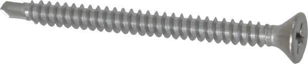 Value Collection - #8, Flat Head, Phillips Drive, 2" OAL, #2 Point, Self Drilling Screw - Grade 410 Stainless Steel - Industrial Tool & Supply