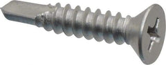 Value Collection - #10, Flat Head, Phillips Drive, 1" OAL, #3 Point, Self Drilling Screw - Grade 410 Stainless Steel - Industrial Tool & Supply