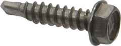 Value Collection - #8, Hex Washer Head, Hex Drive, 3/4" Length Under Head, #2 Point, Self Drilling Screw - Grade 410 Stainless Steel - Industrial Tool & Supply