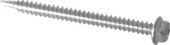 Value Collection - #8, Hex Washer Head, Hex Drive, 2" Length Under Head, #2 Point, Self Drilling Screw - Grade 410 Stainless Steel - Industrial Tool & Supply