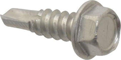 Value Collection - #12, Hex Washer Head, Hex Drive, 3/4" Length Under Head, #3 Point, Self Drilling Screw - Grade 410 Stainless Steel - Industrial Tool & Supply