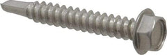 Value Collection - #12, Hex Washer Head, Hex Drive, 1-1/2" Length Under Head, #3 Point, Self Drilling Screw - Grade 410 Stainless Steel - Industrial Tool & Supply