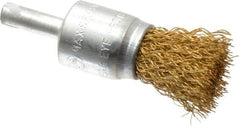 Value Collection - 3/4" Brush Diam, End Brush - Fine Grade, 1/4" Diam Shank, 20,000 Max RPM - Industrial Tool & Supply