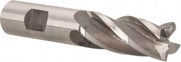 Hertel - 20mm, 1-7/8" LOC, 3/4" Shank Diam, 4-1/8" OAL, 4 Flute, Cobalt Square End Mill - Single End, Uncoated, Spiral Flute, Centercutting, Right Hand Cut, Right Hand Flute - Industrial Tool & Supply