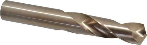 Hertel - 3/4" 135° Spiral Flute Cobalt Screw Machine Drill Bit - Bright Finish, Right Hand Cut, 3-1/8" Flute Length, 5" OAL, Split Point, Straight Shank - Industrial Tool & Supply