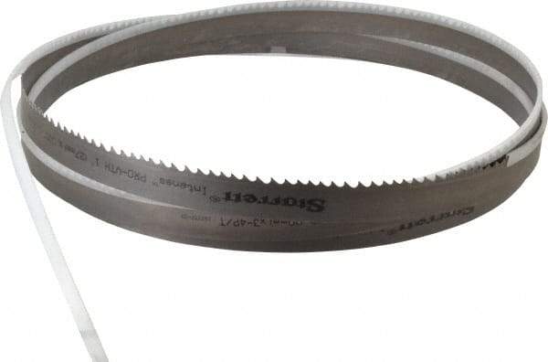 Starrett - 3 to 4 TPI, 11' 6" Long x 1" Wide x 0.035" Thick, Welded Band Saw Blade - Bi-Metal, Toothed Edge, Modified Tooth Set, Contour Cutting - Industrial Tool & Supply