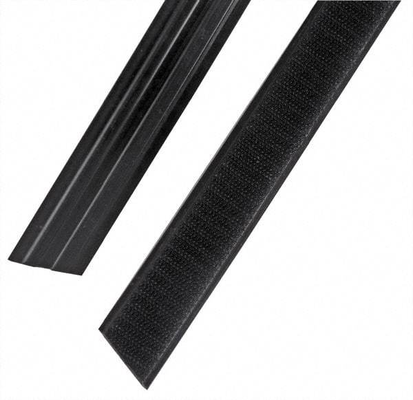 Rubbermaid - 35" Long x 1.1" Wide Microfiber Hook & Loop Replacement Set - Black, Hook & Loop - Industrial Tool & Supply