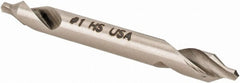 Hertel - #1 Plain Cut 60° Incl Angle High Speed Steel Combo Drill & Countersink - Industrial Tool & Supply