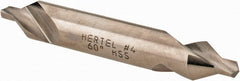 Hertel - #4 Plain Cut 60° Incl Angle High Speed Steel Combo Drill & Countersink - Industrial Tool & Supply