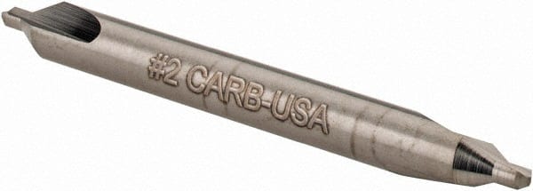 Hertel - #2 Plain Cut 60° Incl Angle Solid Carbide Combo Drill & Countersink - Industrial Tool & Supply