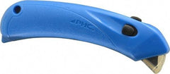 PHC - Springback Safety Cutter - 1/4" Blade, Blue Plastic Handle, 1 Blade Included - Industrial Tool & Supply