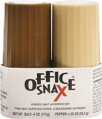 Office Snax - Salt and Pepper Shaker Set - 4 Ounce Salt and 1.5 Ounce Pepper - Industrial Tool & Supply