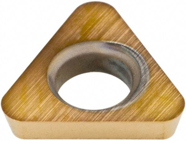 Hertel - TDHB1.280.752 Grade HP520B Carbide Boring Insert - TiN Finish, 60° Triangle, 15° Relief Angle, 5/32" Inscr Circle, 3/64" Thick, 1/32" Corner Radius - Industrial Tool & Supply