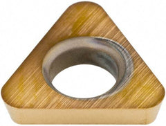 Hertel - TDHB1.280.752 Grade HP520B Carbide Boring Insert - TiN Finish, 60° Triangle, 15° Relief Angle, 5/32" Inscr Circle, 3/64" Thick, 1/32" Corner Radius - Industrial Tool & Supply