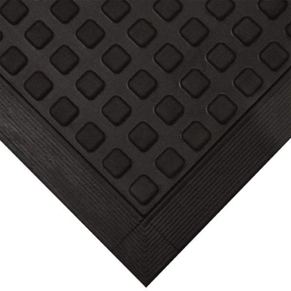 Wearwell - 3' Long x 2' Wide x 5/8" Thick, Anti-Fatigue Modular Matting Tiles - Black, For Dry Areas, Series 502 - Industrial Tool & Supply