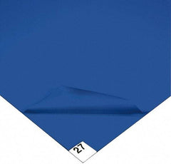 Wearwell - 5' Long x 3' Wide x 1/8" Thick, Dry Environment, Smooth Pattern Clean Room Matting - Tacky Sheets, Blue, 30 Layers per Mat, Series 095 - Industrial Tool & Supply
