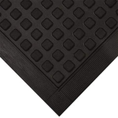 Wearwell - 5' Long x 2' Wide x 5/8" Thick, Anti-Fatigue Modular Matting Ramp Edge - Female, 1 Interlocking Side, Black, For Dry Areas, Series 502 - Industrial Tool & Supply