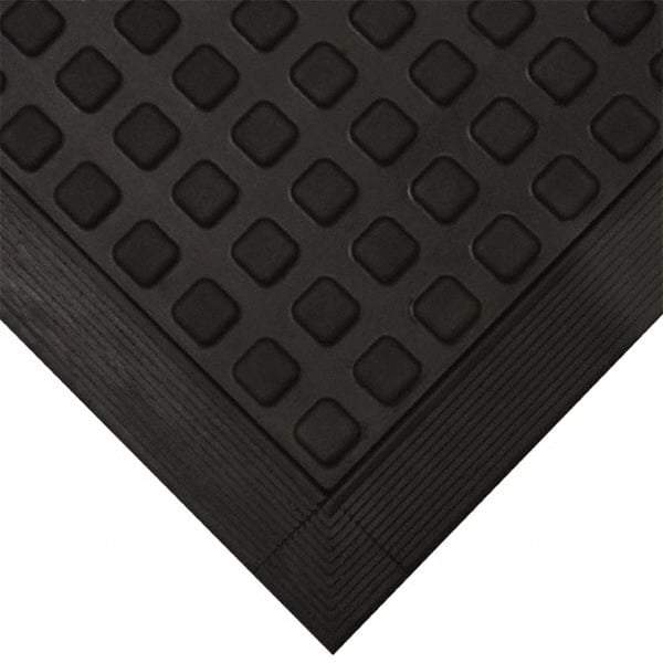 Wearwell - 5' Long x 2' Wide x 5/8" Thick, Anti-Fatigue Modular Matting Tiles - Black, For Dry Areas, Series 502 - Industrial Tool & Supply
