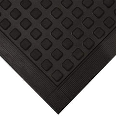 Wearwell - 5' Long x 3' Wide x 5/8" Thick, Anti-Fatigue Modular Matting Tiles - Black, For Dry Areas, Series 502 - Industrial Tool & Supply