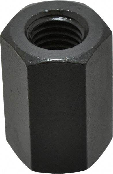 Gibraltar - 5/8-11 UNC, 1-5/8" OAL Steel Standard Coupling Nut - Black Oxide Coated, 1-1/16" Width Across Flats - Industrial Tool & Supply