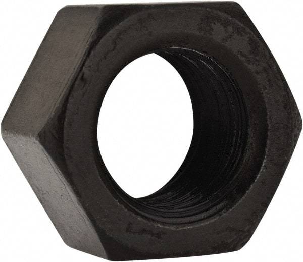 Gibraltar - 1/2-13 UNC Steel Right Hand Heavy Hex Nut - 3/4" Across Flats, 7/16" High, Black Oxide Finish - Industrial Tool & Supply