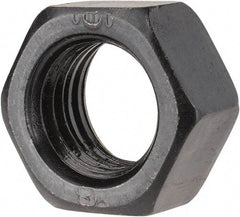 Gibraltar - 7/8-9 UNC Steel Right Hand Heavy Hex Nut - 1-5/16" Across Flats, 3/4" High, Black Oxide Finish - Industrial Tool & Supply